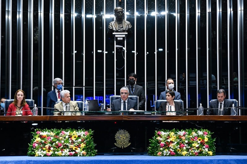A homenagem aconteceu a pedido do senador Eduardo Girão, que presidiu a sessão - Jefferson Rudy/Agência Senado