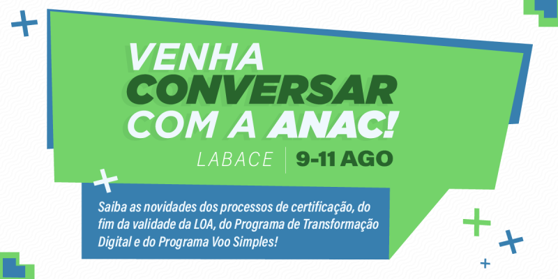 A Agência Nacional de Aviação Civil (ANAC) estará presente na Latin American Business Aviation Conference and Exhibition (Labace 2022), que ocorrerá de 9 a 11 de agosto no Aeroporto de Congonhas, em São Paulo (SP). Trata-se do maior evento da aviação gera