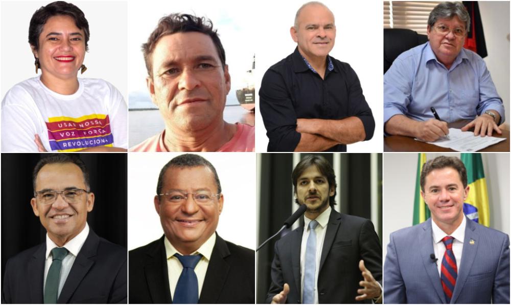 Candidatos ao Governo da Paraíba em 2022 (Fotos: Divulgação/Montagem: Portal Correio)