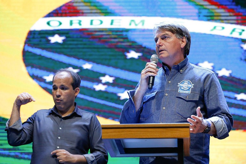 Bolsonaro participou de culto interdenominacional das Igrejas de Anápolis (GO) - (Foto: Alan Santos/PR - 09.06.2021)