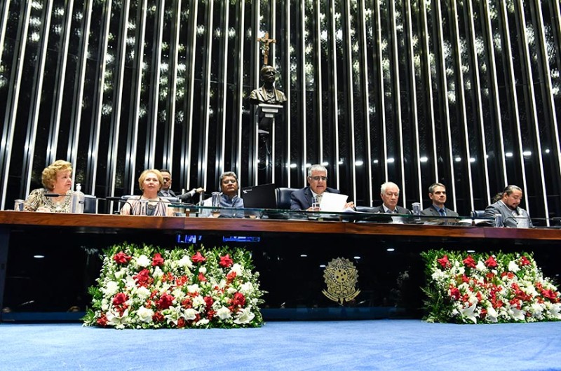 A sessão foi requerida e presidida pelo senador Eduardo Girão - Waldemir Barreto/Agência Senado