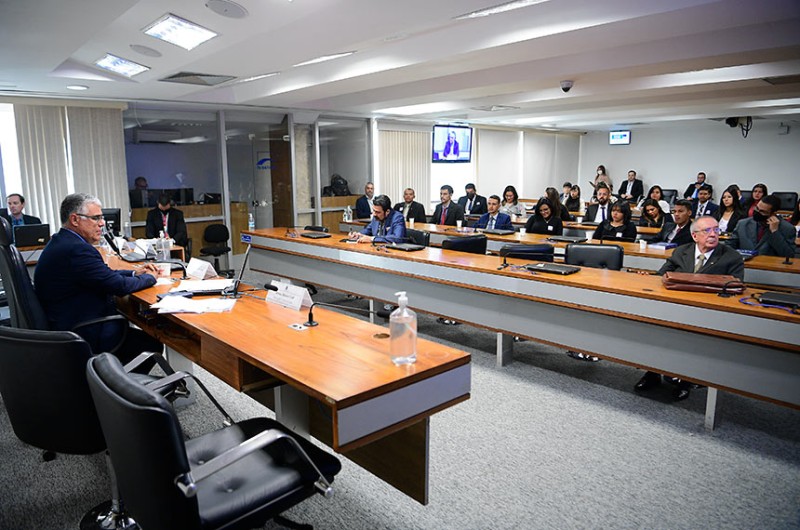 Autor do pedido para a audiência, Girão (E) comandou o debate - Pedro França/Agência Senado