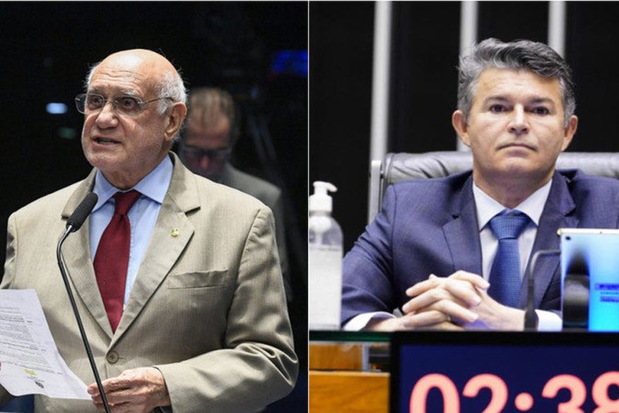 O senador Lasier Martins (Podemos-RS) e o deputado federal José Medeiros (PL-MT) (Foto: ROQUE DE SÁ/AGÊNCIA SENADO E PABLO VALADARES/CÂMARA DOS DEPUTADOS)