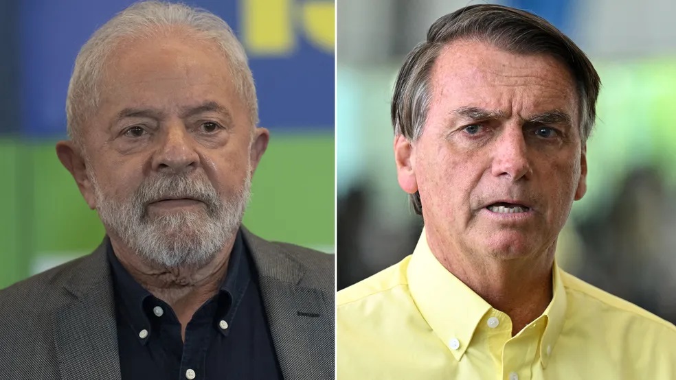 O ex-presidente Lula (PT) e o presidente Jair Bolsonaro (PL) — Foto: Andre Penner/AP e Evaristo Sa/AFP