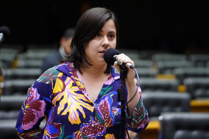A autora da proposta, deputada Sâmia Bomfim - (Foto: Pablo Valadares/Câmara dos Deputados)