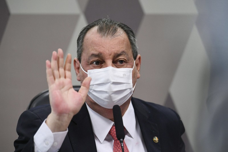 Omar Aziz nega acusações e espaço para discurso eleitoral na CPI - (Foto: Edilson Rodrigues/Agência Senado - 09.06.2021)