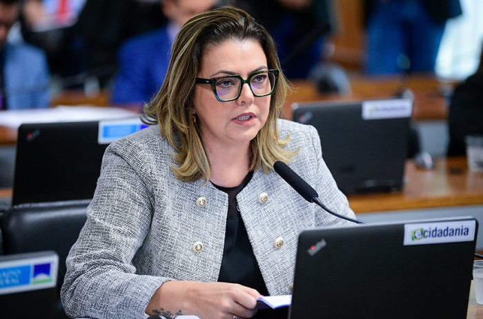 Leila Barros apresenta o relatório do projeto da nova lei, na última reunião da CE - Pedro França/Agência Senado