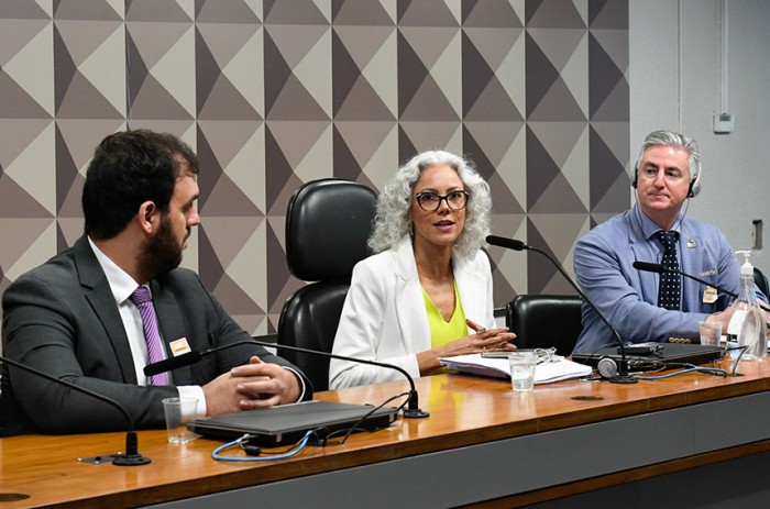 LegisTech: a diretora da Secretaria de Comunicação Social do Senado, Érica Ceolin, participou do painel "Parlamentos inteligentes, democracia baseada em dados" - Roque de Sá/Agência Senado
