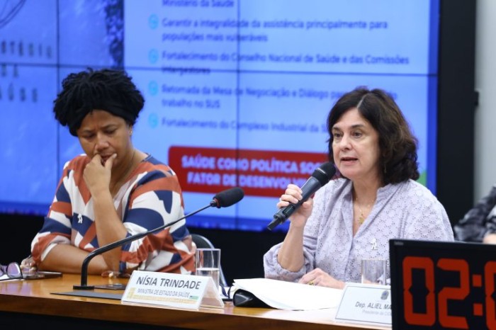 Nísia Trindade fez um apelo aos deputados para que combatam fake news sobre vacinação - (Foto: Vinicius Loures/Câmara dos Deputados)
