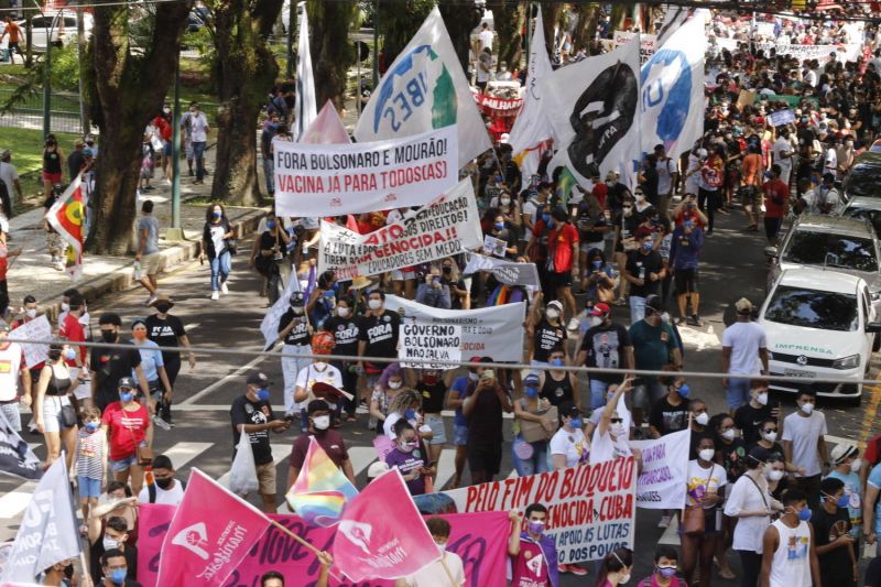 Em Recife, concentração é na Praça do Derby - (Foto: Oswaldo Forte /Futura Press/Estadão Conteúdo - 29.05.2021)
