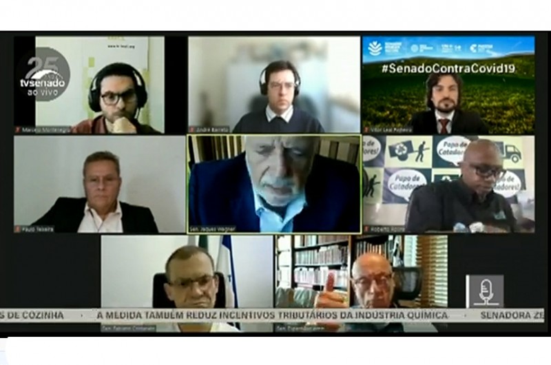 A Comissão de Meio Ambiente promoveu, nesta segunda-feira (21), audiência para discutir a poluição de plásticos descartáveis. O requerimento para realização da reunião foi do senador Fabiano Contarato - Reprodução/TV Senado