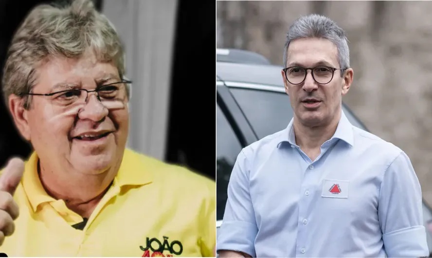 João Azevêdo (PSB), govervador da Paraíba, e Romeu Zema (Novo), governador de Minas Gerais — Foto: Reprodução/Twitter