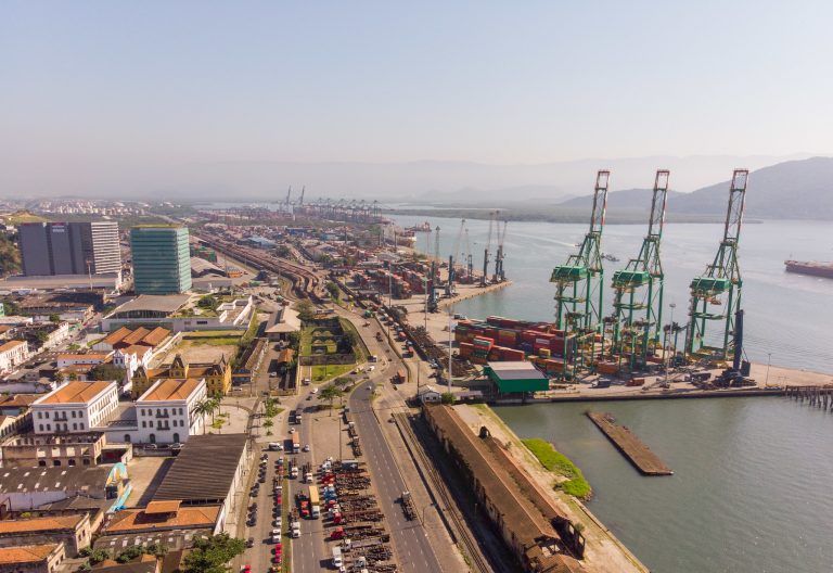 Porto de Santos, no litoral de São Paulo - (Foto: Divulgação/Governo de São Paulo)