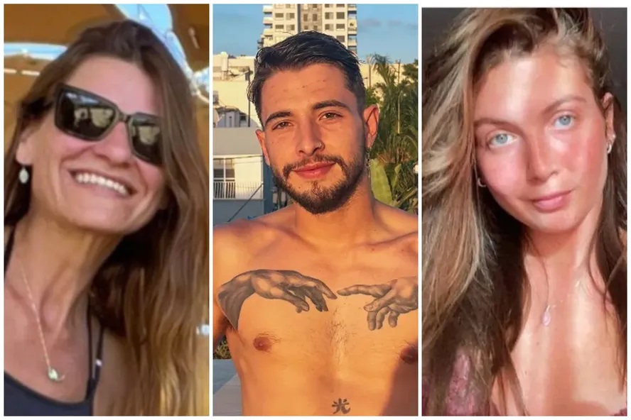 Karla Stelzer Mendes, Ranani Glazer e Bruna Valeanu estão desaparecidos em Israel — Foto: Reprodução/Redes sociais