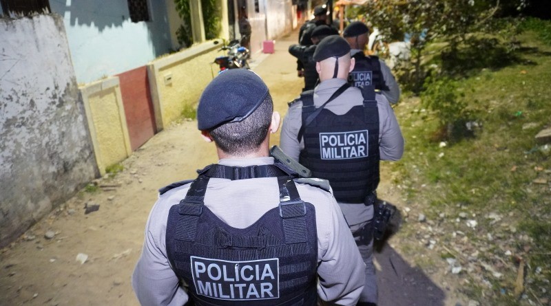 Equipes da PM durante a Operação Boas Festas na Paraíba. Foto: Divulgação: Polícia Militar da Paraíba