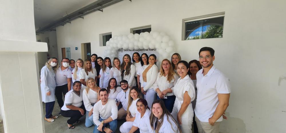 Profissionais do Hospital de Patos que participaram da abertura do Janeiro Branco
