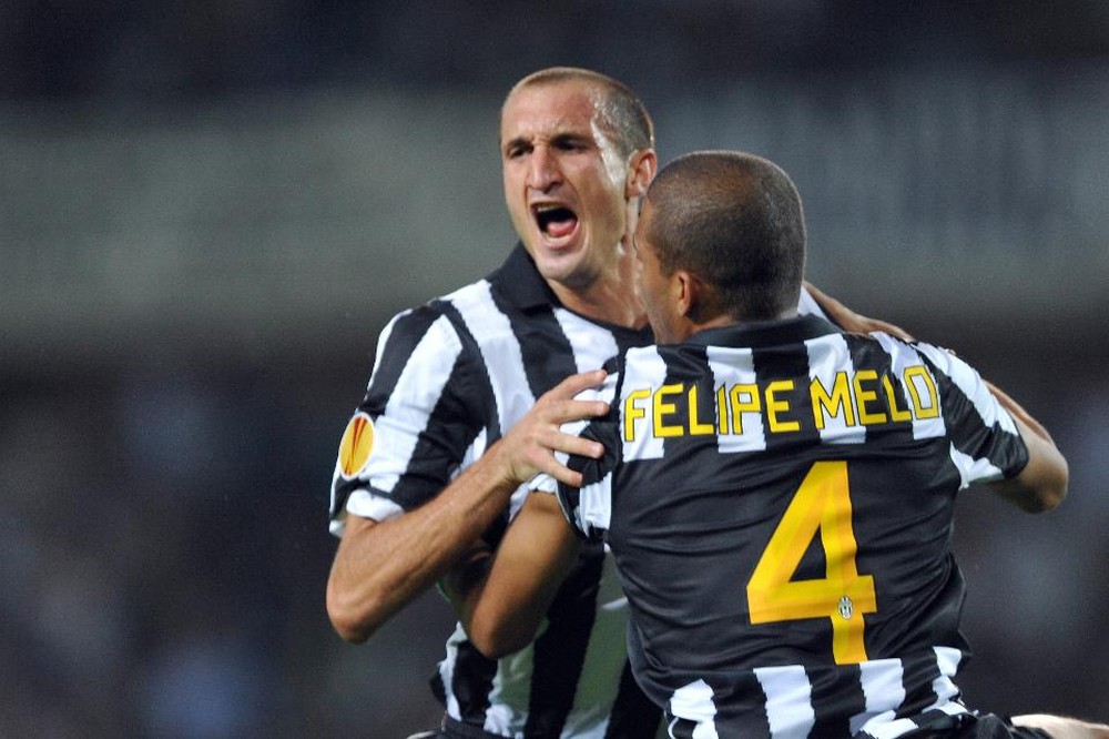 Chiellini e Felipe Melo atuaram juntos na Juventus no fim dos anos 2000. Foto: Getty Images