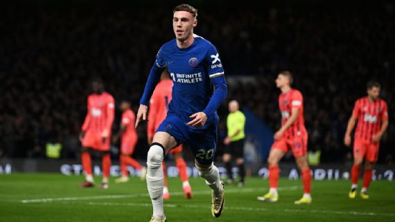 Palmer comemora gol do Chelsea contra o Everton Getty Images