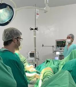 Uma das cirurgias realizadas neste final de semana em no Hospital de Patos