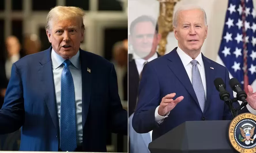 Único caminho para manter Trump fora do Salão Oval é nas urnas', diz Biden após condenação do rival — Foto: AFP