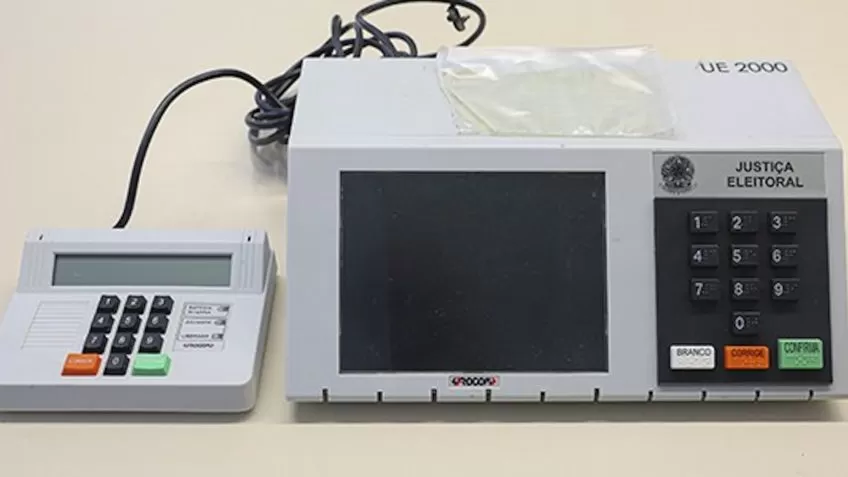 Urna eletrônica testada pelo TSE em 2023. Foto: José Cruz/Agência Brasil
