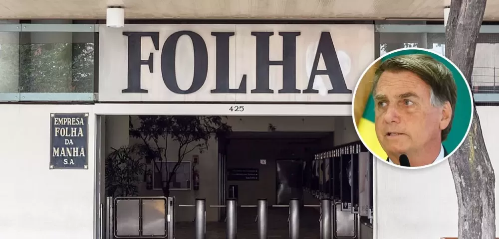 Jornal Folha de S.Paulo e Jair Bolsonaro (Foto: Webysther/CC | Alan Santos/PR)