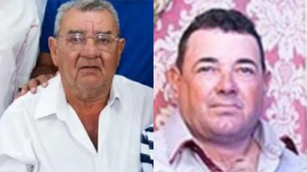 À esquerda o ex-vereador Lucrécio Araújo e à direita eu vaqueiro, Cícero Bezerra (Foto: Reprodução)