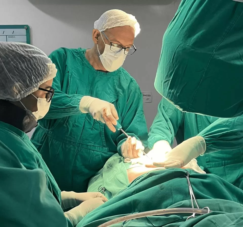Uma das 38 cirurgias realizadas neste final de semana no Hospital de Patos