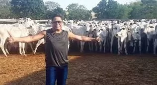 O cantor Leonardo, à frente da criação de gado, na Fazenda Talismã, em Jussara, em Goiás — Foto: Reprodução/Instagram
