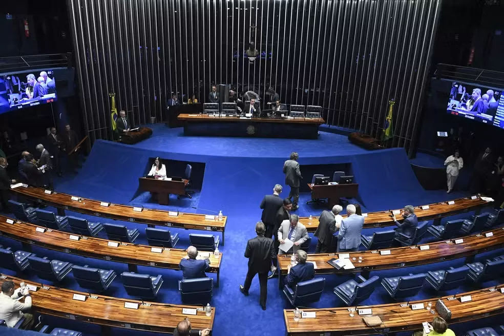 Plenário do Senado Federal durante sessão deliberativa ordinária. Ordem do dia. — Foto: Jonas Pereira/Agência Senado