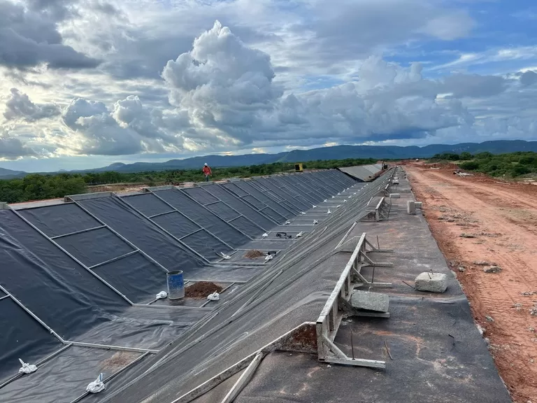 Obras da extensão do Eixo Norte do Projeto de Integração do Rio São Francisco estão a todo vapor (Foto: Yasmin Fonseca/MIDR)