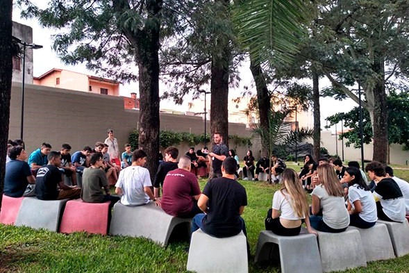 Alunos do Senac Lapa Tito em São Paulo antes da pandemia de covid-19 - (Foto: Divulgação Senac Lapa Tito)