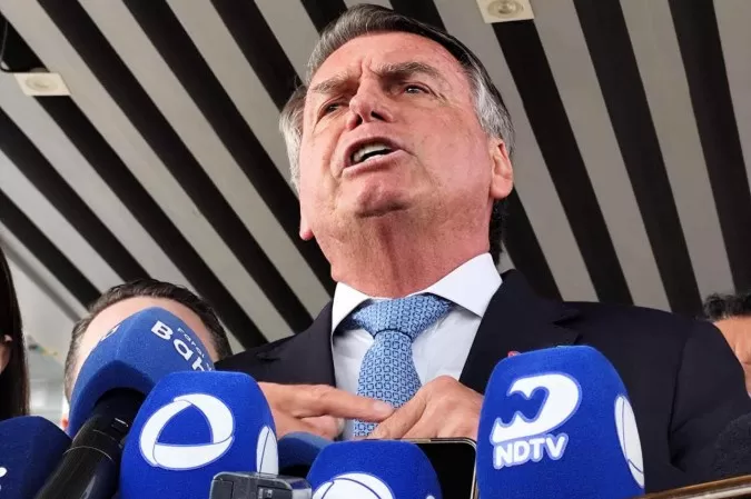 O ex-presidente defendeu a anistia, criticou o ministro Alexandre de Moraes e negou que tenha tentado dar um golpe - (crédito: Ed Alves/CB/DA.Press)