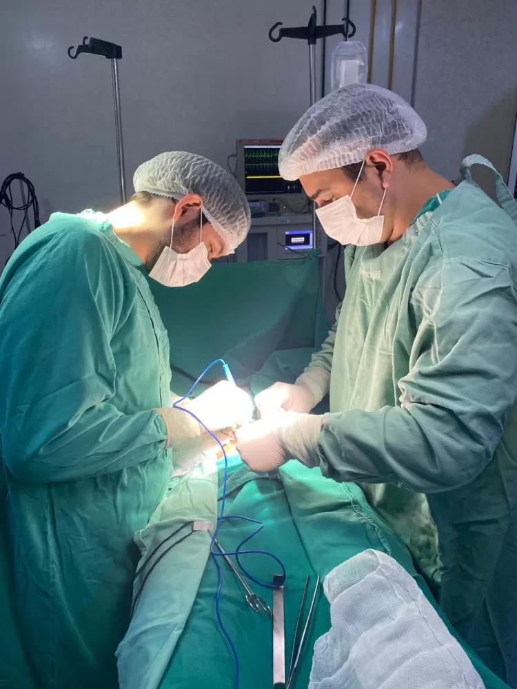Uma das cirurgias realizadas neste final de semana no Hospital de Patos
