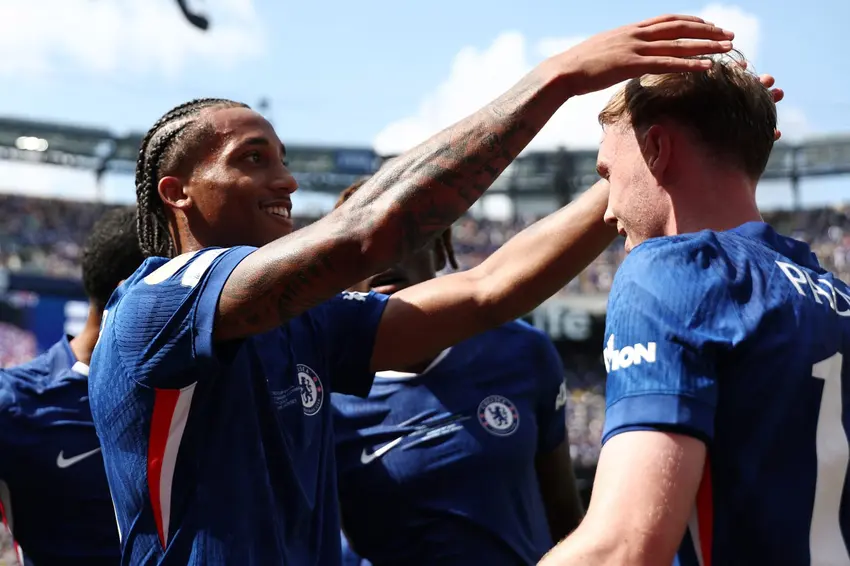 Autores dos gols do Chelsea sobre o PSG, João Pedro “coroa” Palmer na final do Mundial (Foto: Franck Fife/AFP)
