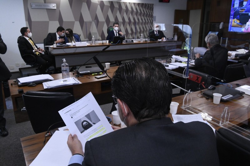 Plenário da CPI durante o depoimento de Emanuela Medrades, nesta quarta-feira - Agência Senado