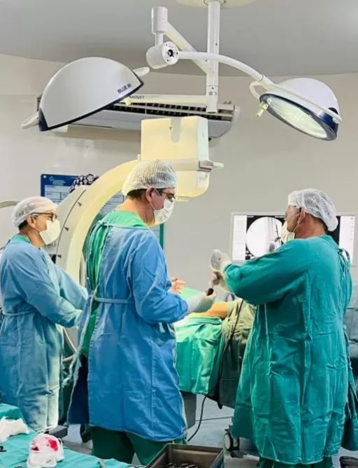 Uma das 61 cirurgias realizadas no Hospital de Patos neste final de semana