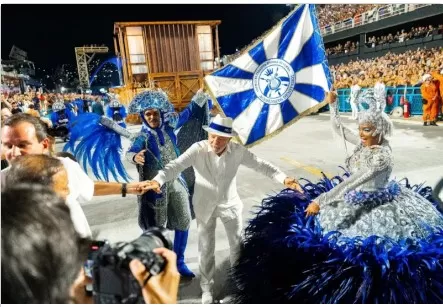 Presidente Luiz Inácio Lula da Silva na Sapucaí, após desfile da escola de samba que o homenageou Acadêmicos de Niterói/Eduardo Hollanda @eduardohollanda - 16.02.2026