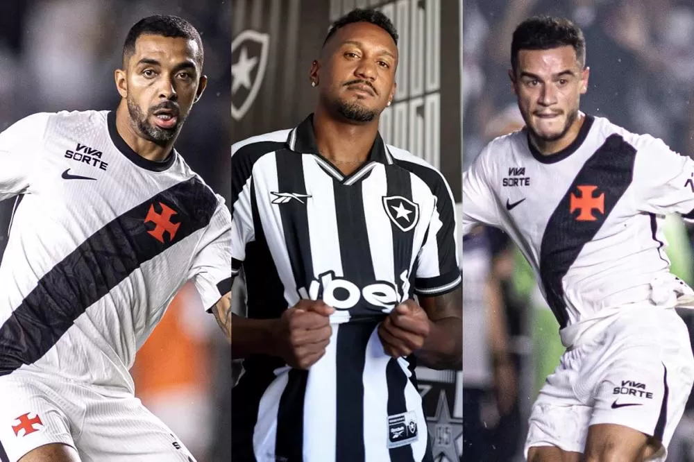 Veja os destaques do mercado da bola desta quarta (18/2) - Fotos: Matheus Lima / Vasco e Vítor Silva / Botafogo