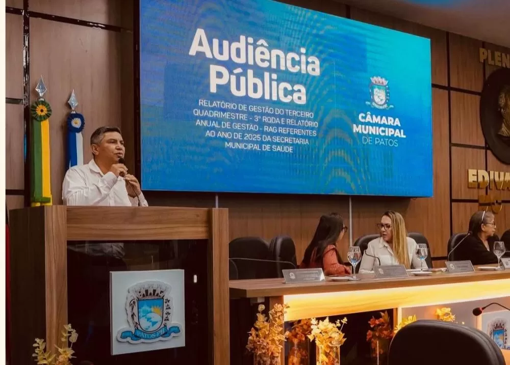 Secretaria de Saúde apresenta relatórios de gestão de 2025 em audiência pública na Câmara de Patos