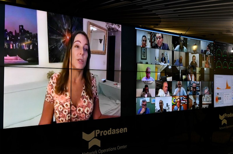 A senadora Mara Gabrilli, autora da proposta, em sessão remota do Senado - Leopoldo Silva/Agência Senado