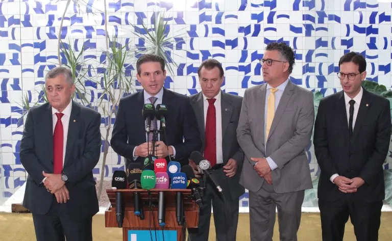 Hugo Motta concede entrevista coletiva Fonte: Agência Câmara de Notícias