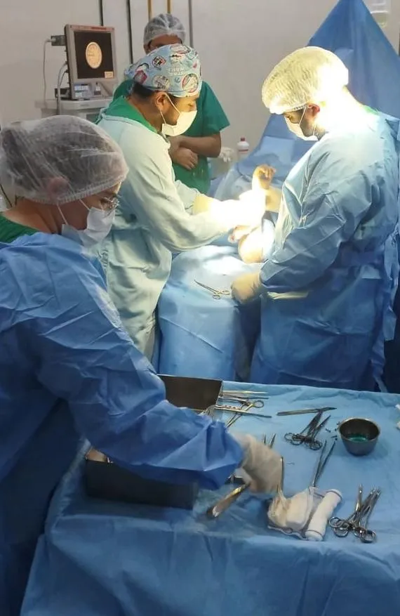 Uma das 24 cirurgias realizadas neste fim de semana em Patos