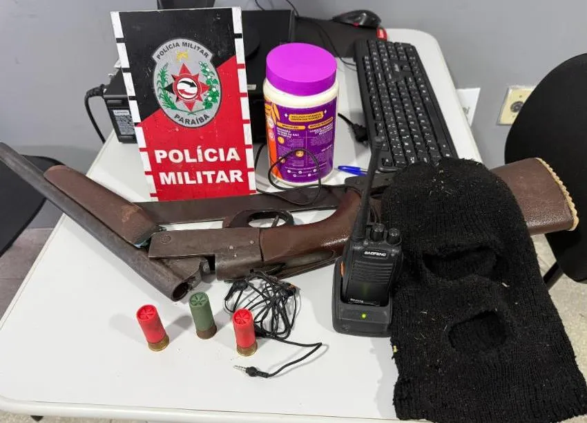  Polícia Militar apreende arma de fogo e prende suspeita por ameaça em Teixeira-PB