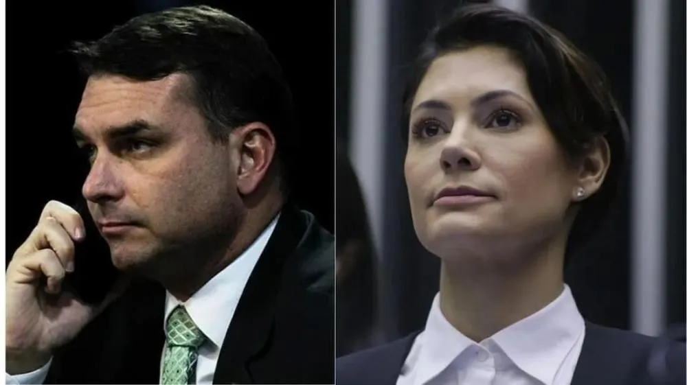 Flávio Bolsonaro e Michelle Bolsonaro - Foto: Agência Senado e Paulo Sérgio/Câmara dos Deputados