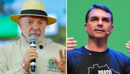 Lula é seguido na disputa eleitoral pelo senador Flávio Bolsonaro Montagem: Ricardo Stuckert/ PR/ Alexandre Meneghini/ Reuter