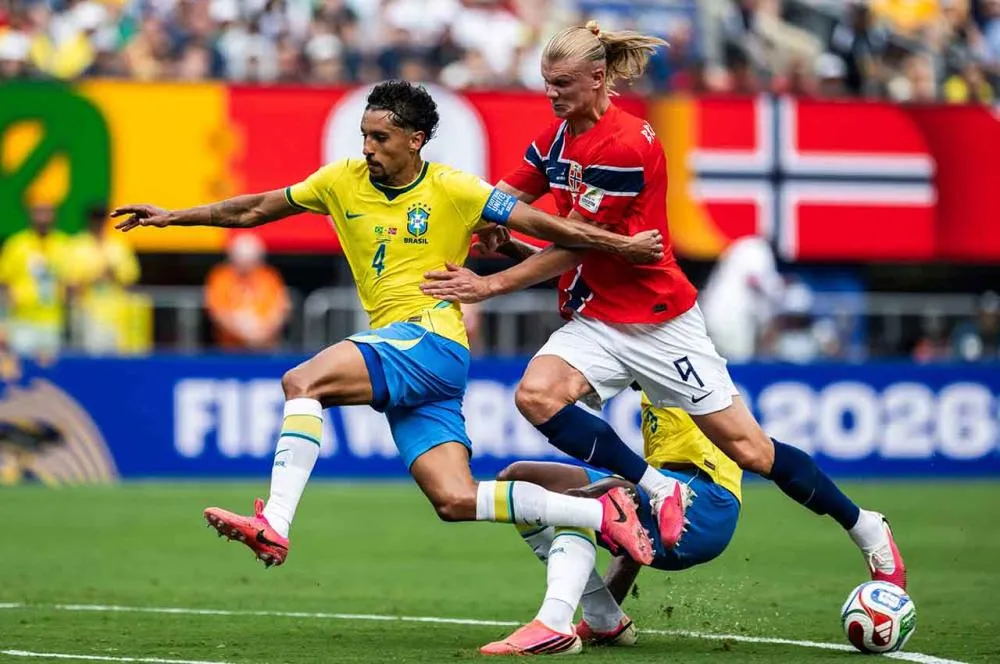 Haaland causa pesadelos a Marquinhos - Foto: Divulgação/NFF