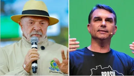 Lula é seguido na disputa eleitoral pelo senador Flávio Bolsonaro Montagem: Ricardo Stuckert/ PR/ Alexandre Meneghini/ Reuter