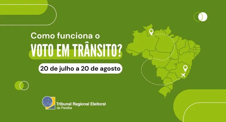 Eleitores(as) podem solicitar voto em trânsito a partir do dia 20 de julho