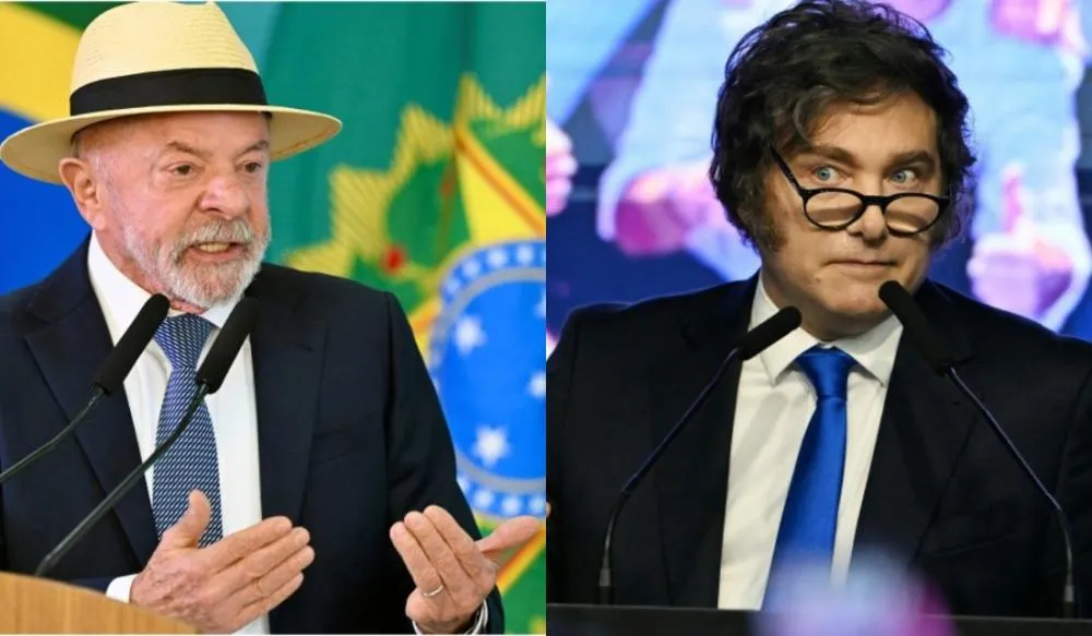 Em evento no sábado, Milei falou das condições econômicas de seu país quando assumiu o cargo, atrelando isso ao socialismo - Foto: EVARISTO SA / AFP
